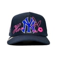 thumbnail image 2 of VAGO Style HORNY Gorra Artesanal Azul Marino Visera Curva, 2 of 5