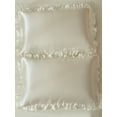 thumbnail image 3 of MOVE OVER White Ruffle Pillowcases King, Silky Satin Pillow Cover Set of 2, Luxury Satin Ruffle Pattern, 2 Pack, 3 of 8