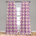 thumbnail image 5 of Ambesonne Valentine Curtains, Fresh Floret Buds, Pair of 28"x63", Yellow Violet, 5 of 5