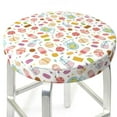 thumbnail image 3 of Xecao's Dessert Print Stool Covers offer stylish, washable protection for PU round bar stools, perfect for home or commercial use., 3 of 7