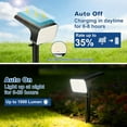 thumbnail image 6 of NACINIC IP67 Solar Spot Lights (8-Pack) - 90 LEDs, 4 Modes & 2-in-1 Design. Auto On/Off Flood/Wall Lights for Yard, Garden & Pathway in Warm White., 6 of 7