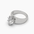 thumbnail image 2 of Solitaire Marquise Moissanite 18k Dome Ring, 2 of 6