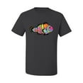 thumbnail image 2 of Wild Bobby, Colorful Neon Nemo Clownfish, Animal Lover, Men Graphic Tees, Charcoal, Medium, 2 of 3