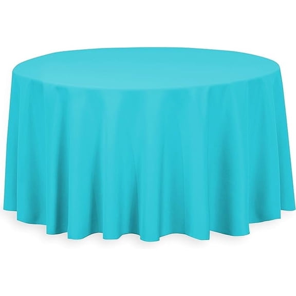 120 in. Round Tablecloth - Turquoise