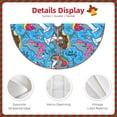 thumbnail image 3 of Defioc Sharks Summer for Christmas Tree Skirt Snowman Xmas Tree Skirt Farmhouse Christmas Decorations Tree Mat for Holiday Party Decor-30", 3 of 6