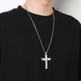 thumbnail image 2 of HZMAN Stainless Steel Serenity Prayer Cross Pendant Necklace for Men Women Religious Bible Verse Cross Necklace Christian Faith Necklaces, 2 of 6