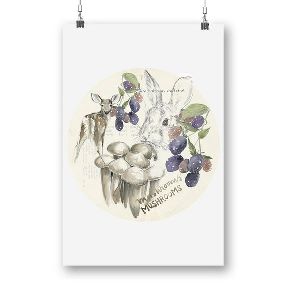 Wildlife Journal Berries Poster - Jennifer Paxton Parker Designs,