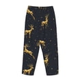 thumbnail image 5 of Xecao Christmas Deers Women's Straight Lounge Pajama Pants: The Epitome of Relaxed Sleepwear, 5 of 9