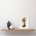 thumbnail image 2 of Spring Wildflower Floral Bouquet in a Wine Bottle Artwork Framed Wall Art Print A4, 2 of 4