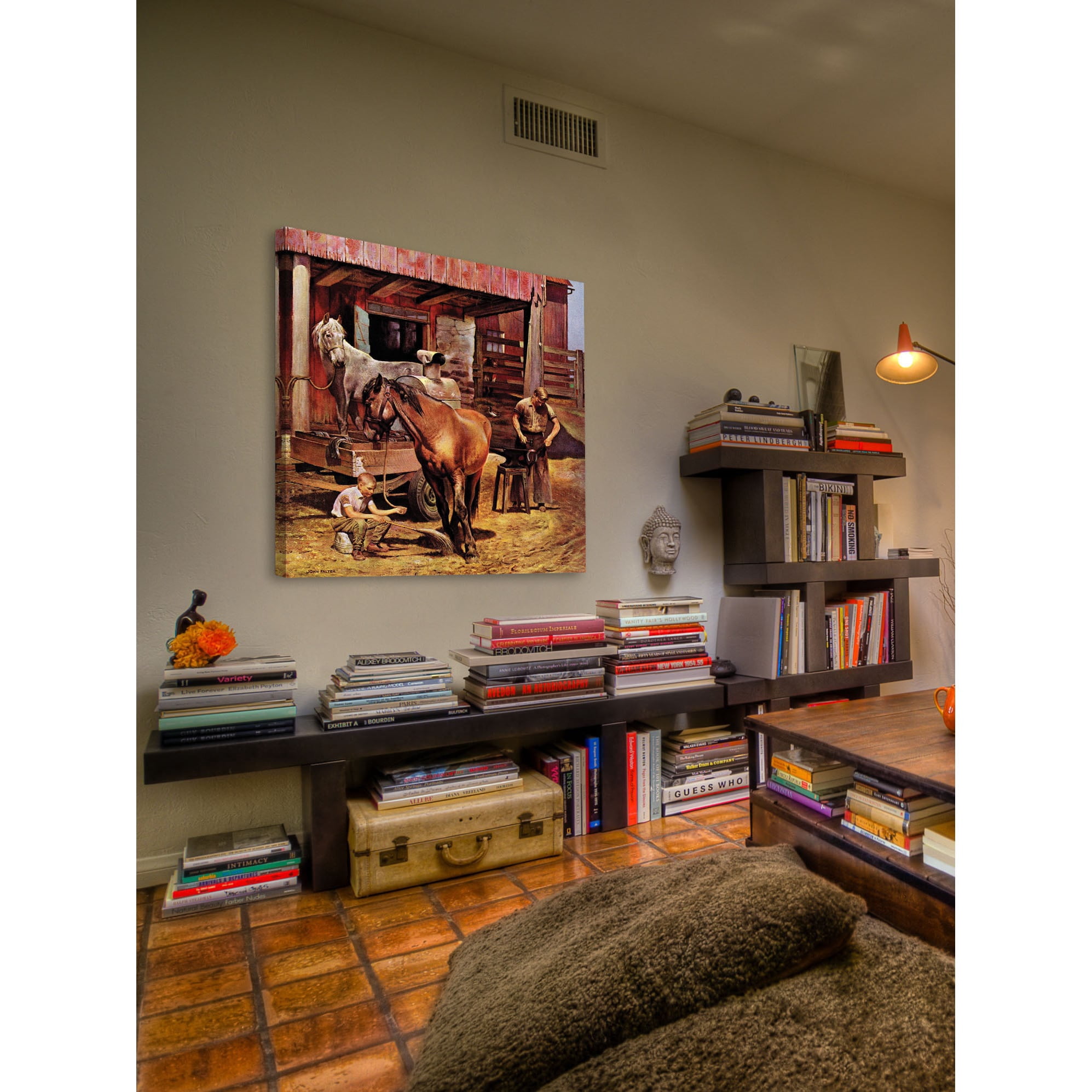 Marmont Hill "Blacksmith" by John Falter Painting Print on Canvas