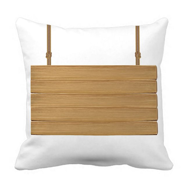 ABPHQTO Letrero de tablero de madera colgante real en una funda de almohada blanca Funda de almohada Protector de almohada Cama 45x45 cm