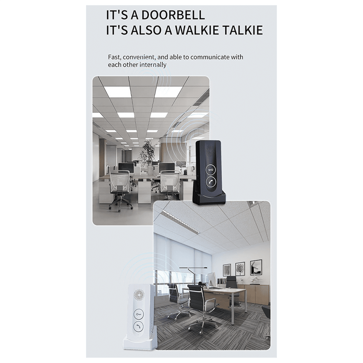 New 800M Long Distance Outdoor Doorbell Wireless Intercom Door Phone Unlocking Two-Way Intercom 433MHz A,1 set of Wireless intercom doorbell (different batches, accessories style and color are random)