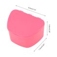 thumbnail image 4 of Unique Bargains 1 Pc Braces Box Portable Denture Cases Pink, 4 of 5