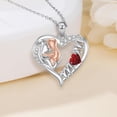 thumbnail image 2 of SOULMEET Mom Birthstone Heart Necklace s925 Sterling Silver I Love You Mother Pendant Necklaces Mothers Day Jewelry Gifts for Grandma Women Wife, 16"+2" Inches, 2 of 10