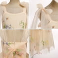 thumbnail image 4 of IDOPIP Toddler Flower Girl Dress Spaghetti Straps Floral Embroidered Tulle Dress Tea Party fairy dress, 4 of 8