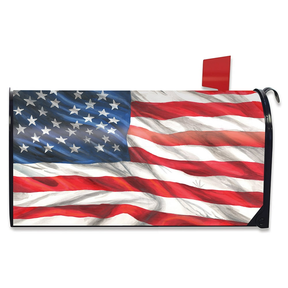 American Flag Waving Large Mailbox Cover Patriotic USA Oversized