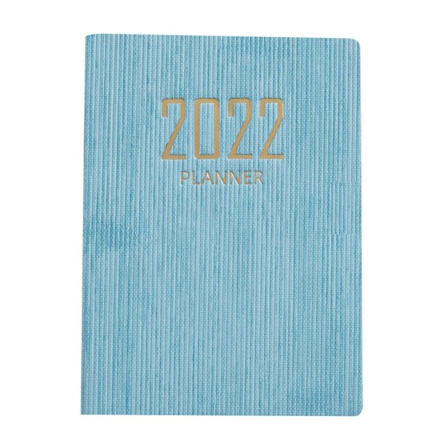 Planificador diario 2022 Planificador de día A7 Bloc de notas en inglés Planificador diario portátil de listas de tareas Regalo perfecto para familiares y amigos Azul