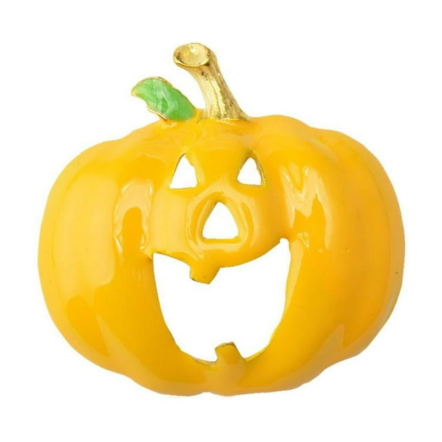 Accesorio Anaranjado Del Modelo De La Calabaza De Halloween Broche Precioso Metal De La Chaqueta De
