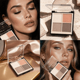 thumbnail image 2 of HERORANGE 4-Color Eyeshadow Palette, Matte & Shimmer & Glitter, Low-Saturation Earth Tone & Pink Brown, Blendable Long-Lasting, All-in-One Eye Makeup for Daily & Travel, 2 of 7