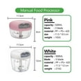 thumbnail image 2 of 900ml Mini Manual Chopper with 5 Stainless Steel Blades, Onion and Vegetable Cutter, Manual Meat Mixer, yd, 2 of 4