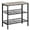 Greige + Black, variant on End Table, 3-Tier Narrow Side Table, Nightstand with 2 Flat or Slant Adjustable Shelves for Small Spaces, Hallway, Living Room, Bedroom, Sturdy, Easy Assembly, Black