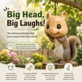 thumbnail image 6 of StlyGar Squirrel Head Feeder, Funny Animal Face Hanging Feeder for Outdoor Garden Mask Style Wildlife Feeding Station, Novelty Mouse Design, Easy-Fill Backyard Patio Decor, Weather-Ready Gift Khaki, 6 of 8