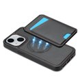 thumbnail image 2 of Compatible With iPhone 14 Plus Magnetic Detachable Wallet Case,PU Leather Back Flip Kickstand,[Compatible With Magsafe],With Card Slots,Shockproof Rugged Phone Case Cover,Black, 2 of 10