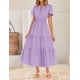 thumbnail image 2 of Vestido ZESICA casual de verano a media pierna para mujer, color morado, talla M, 2 of 4