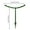 Green, variant on Metal Support Stakes with Half-Round Rings, Small Cage Holders for Indoor Flowers, Vegetables, and Climbing Plants, Compact Trellis for Pots
