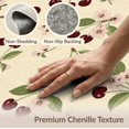thumbnail image 6 of ODIKA 8'x10' Washable Area Rug Non-Slip Chair-Friendly Mat Cherry Fruit Sprigs Flower Border Flowers Door Clusters Cherries Flowing Dynamic for Dining Room, Large Office, Lounge, 6 of 7