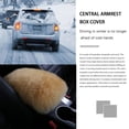 thumbnail image 6 of Universal Car Armrest Seat Cushion Auto Center Console Faux Leather Plush Mat Winter Warm Soft Pad, 6 of 8