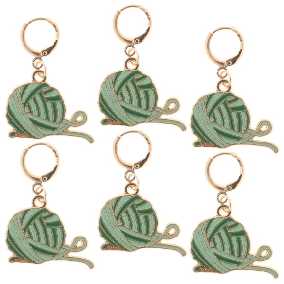 Shisuyan 6pcs Removable Crochet Marker Metal Stitching Markers Metal Knitting Markers Shaped Stitch Markers