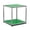 Green, variant on Modern 15" Metal End Table Nightstand, Freestanding Cube Storage Shelf for Bedroom Living Room, White