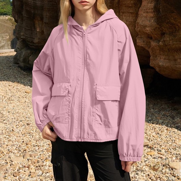 Neewe Women Hoodie Long Sleeve Shirts Sun Protection Summer Quick Dry Hiking Shirts Pullover with Pocket