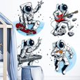 thumbnail image 3 of Pegatinas de pared de astronauta, pegatinas de pared extraíbles de PVC para dormitorio, sala de estar, habitación de niños, jardín de infantes, ventana de arte, puerta, armario, pasillo, decoración d JAMW Sencillez, 3 of 5