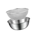 thumbnail image 1 of Juego de colador de alimentos de acero inoxidable, cuenco para lavar arroz, escurridor de agua para fregadero, 1 of 9