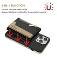 thumbnail image 3 of Decase Removable 2-in-1 Magnetic Wallet Case Compatible with iPhone 13 Pro,Fashion PU Leather Flip Cover with RFID Blocking,6 Card & Cash Slots,Shockproof Anti-Scratch PC+TPU Back Cover,Black, 3 of 12