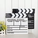 thumbnail image 4 of Cateissary Tabla de Clapboard de escenario de acción, de película de cine de madera, pizarra, L, negro Accesorios para fotos blanco S, 4 of 6