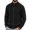 Black, variant on Men's Full Zip Jacket Cable Knit Solid High Collar Cardigan Sweater Coat Fall Winter Casual Outerwear Long Sleeve, 5XL Black