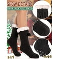 thumbnail image 5 of EBMORE Slipper Fuzzy Socks for Women Fluffy Cozy Cabin Winter Warm Soft Fleece Comfy Thick Christmas Stocking Stuffer with Grips(Black), 5 of 6