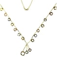 thumbnail image 2 of 18KT Tri-Color  gold Square-Cut Circle Necklace 16 inches, 2 of 3