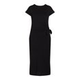 thumbnail image 2 of Time and Tru Women's and Women's Plus Side Tie Midi Dress with Short Sleeves, Sizes XS-4X, 2 of 4