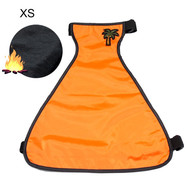 Delantal para mascotas, toalla de saliva, felpa corta, mantiene caliente, impermeable, delantal para perros para mascotas pequeñas, naranja XS