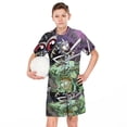 thumbnail image 6 of Kids Rick And Morty Athletic T-Shirt And Mesh Shorts Outfit Set Mesh Clothing Set for Boys, 6 of 7