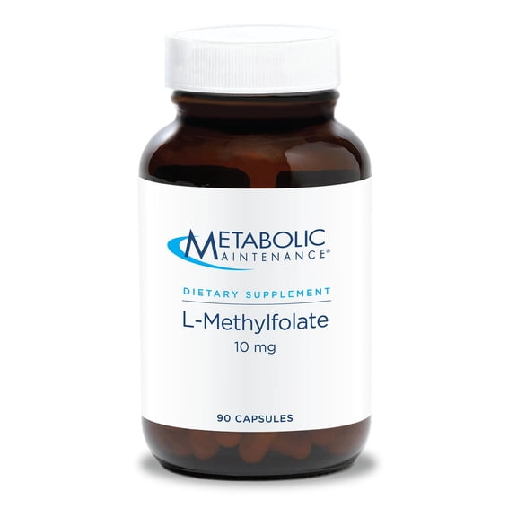 Metabolic Maintenance L-Methylfolate 10mg - Gluten-Free & Dairy-Free Folate Supplement - Supports Cognitive   Brain Health - L Methylfolate for Daily Use (90 capsules)