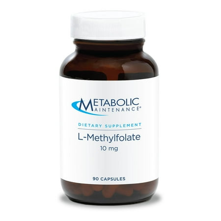 Metabolic Maintenance L-Methylfolate 10mg - Gluten-Free & Dairy-Free Folate Supplement - Supports Cognitive + Brain Health - L Methylfolate for Daily Use (90 capsules)