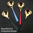 thumbnail image 1 of Stainless Steel Sauce Spoon Portable Mirror Polished Anti-rust Odorless Scoop Accessories Tool Kitchenware Smooth Home Kitchen Soup Ladle Accessories Gold, 1 of 8