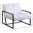 thumbnail image 7 of Trent Home Contemporary White Faux Leather Upholstered Accent Chair, 7 of 7