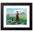 thumbnail image 2 of Aimé Perret 24x20 Black Modern Framed Museum Art Print Titled - The Lettuce Patch (1893), 2 of 5