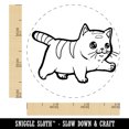 thumbnail image 2 of Cute Chubby Munchkin Cat Walking with Conviction Self-Inking Rubber Stamp Ink Stamper - Red Ink - Small 3/4 Inch, 2 of 7